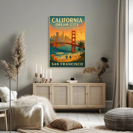 California Dream City Wall Art Print PosterGoat