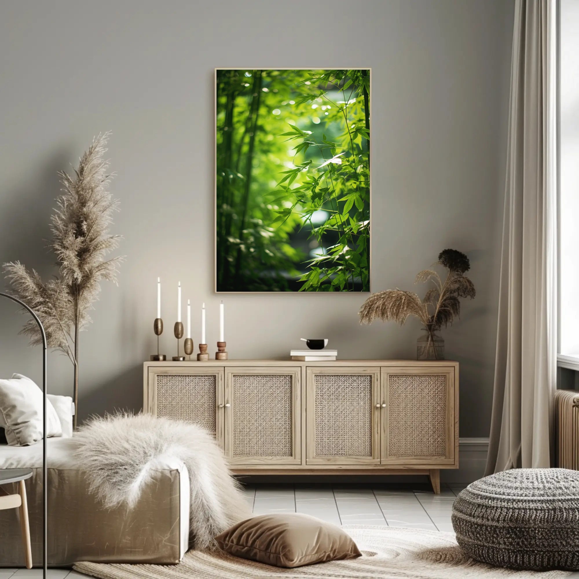 Serene Bamboo Grove Art Print: Abstract, Artistic, or Pop Culture Poster