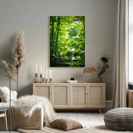 Serene Bamboo Grove Art Print: Abstract, Artistic, or Pop Culture Poster