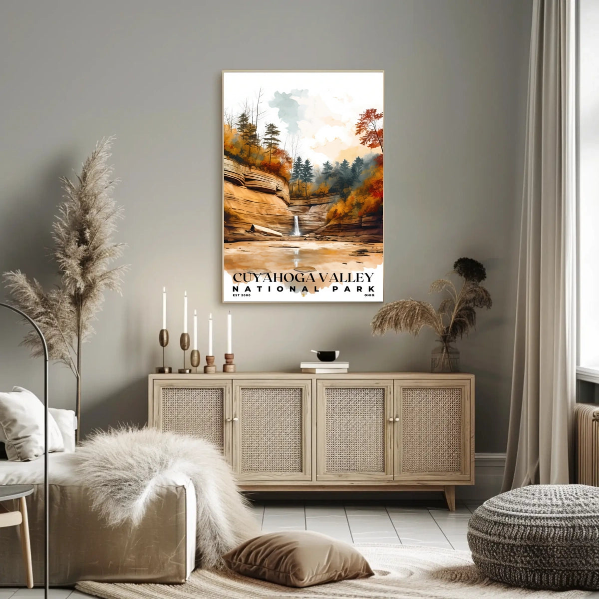Cuyahoga Valley Watercolor Wall Art Poster