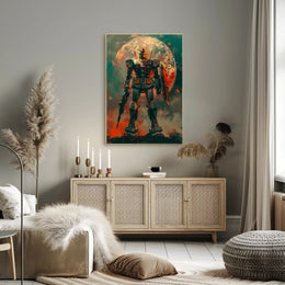 Galactic Mech Warrior Art Print Poster Decor PosterGoat