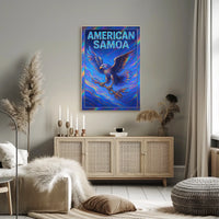 American Samoa Vibrant Eagle Poster