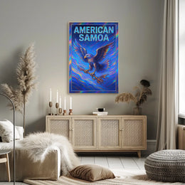 American Samoa Vibrant Eagle Poster