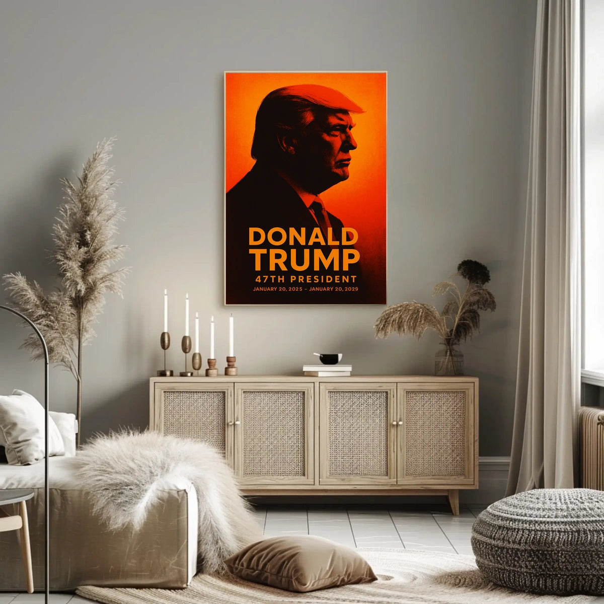 Donald Trump 47th President Patriotic Vintage Poster