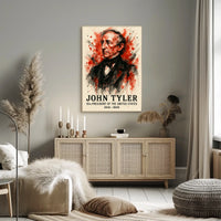 John Tyler Vintage Historical Presidential Poster