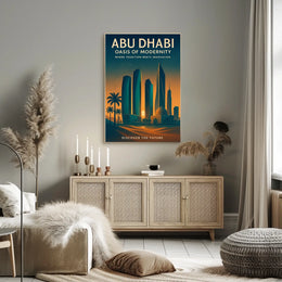 Abu Dhabi Cityscape Tradition Meets Innovation Travel Poster