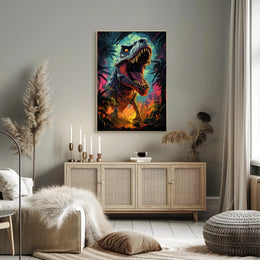 Roaring Prehistoric Majesty Poster PosterGoat