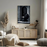 Enigmatic Angelic Creature in Gothic Fantasy Poster PosterGoat