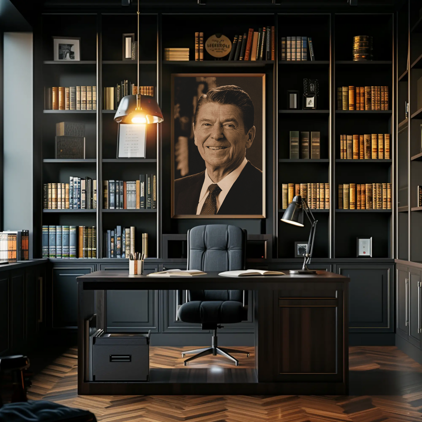 Ronald Reagan 40th President Sepia Photo