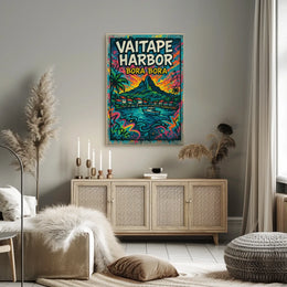 Vaitape Harbor Bora Bora Tropical Landscape Poster