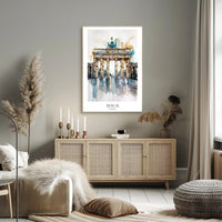 Brandenburg Gate Watercolor Art Print: Urban or Cityscape Poster PosterGoat