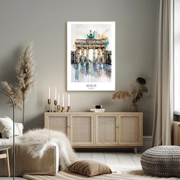 Brandenburg Gate Watercolor Art Print: Urban or Cityscape Poster PosterGoat