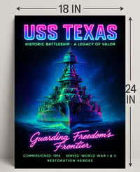 USS Texas A Legacy of Valor Poster PosterGoat
