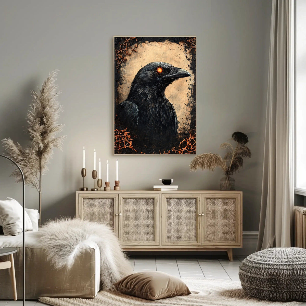 Mystical Raven Adventure Artistic Animal Poster