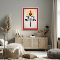 Truth Matters Torch Enlightenment Motivational or Quote Poster