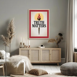 Truth Matters Torch Enlightenment Motivational or Quote Poster