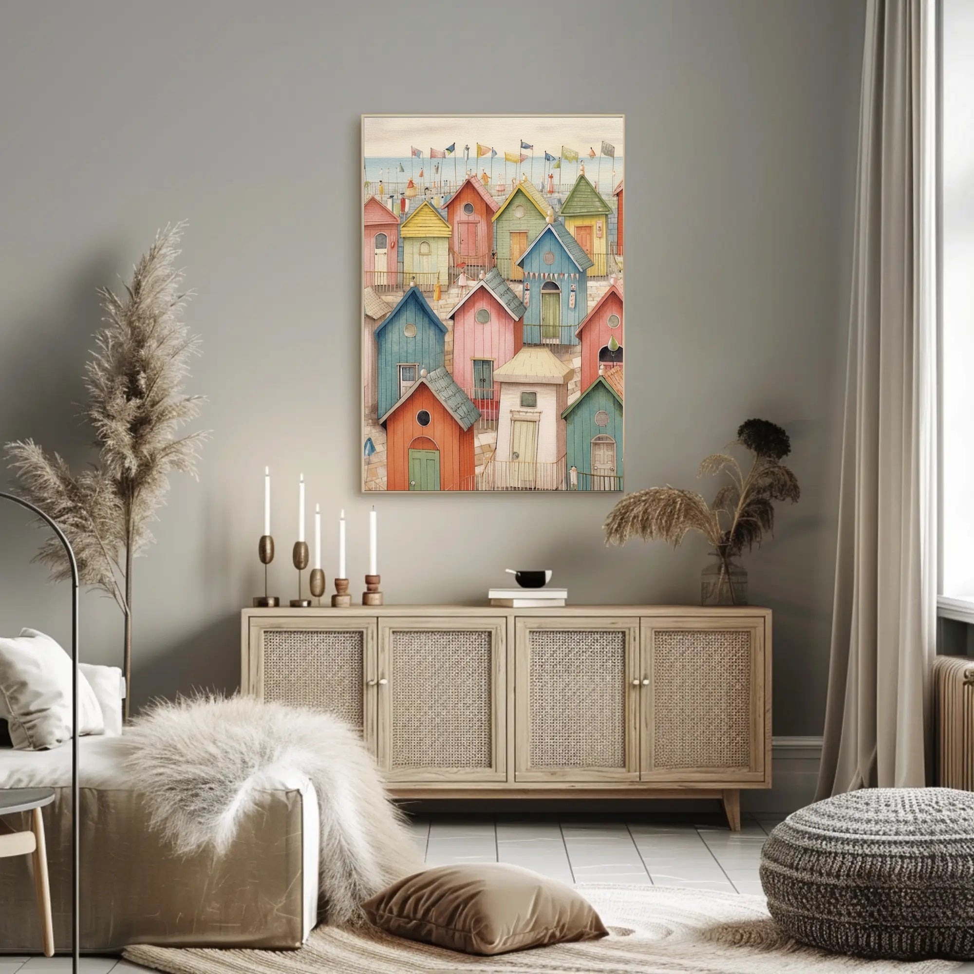 Seaside Cottages Poster