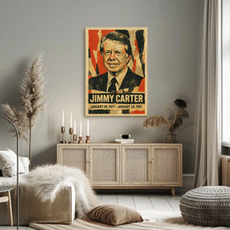Jimmy Carter 39th President of the United States Layered paper Collage Poster