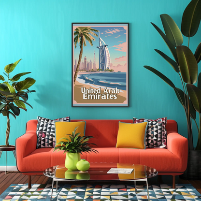 Dubai's Modern Skyline United Arab Emirates Poster