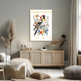 Eastern Goldfinch Iowa State Bird Art Poster