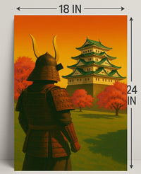 Samurai at Sunset Poster PosterGoat