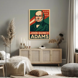 John Quincy Adams Historic Portrait Realism Patriot Poster