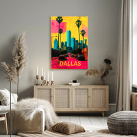 Vibrant Dallas Skyline Poster
