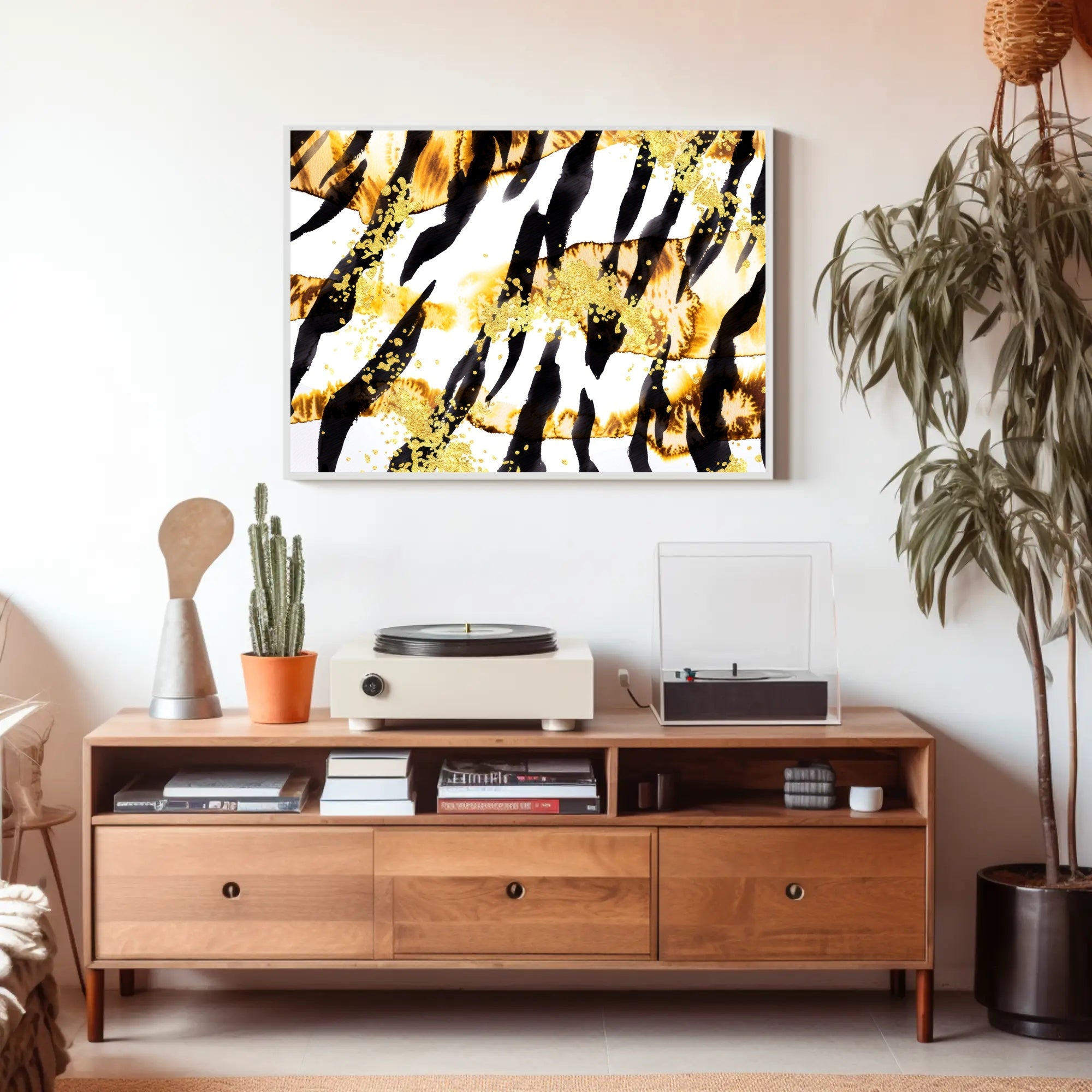 Abstract Gold and Black Art Poster
