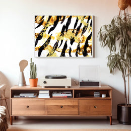 Abstract Gold and Black Art Poster