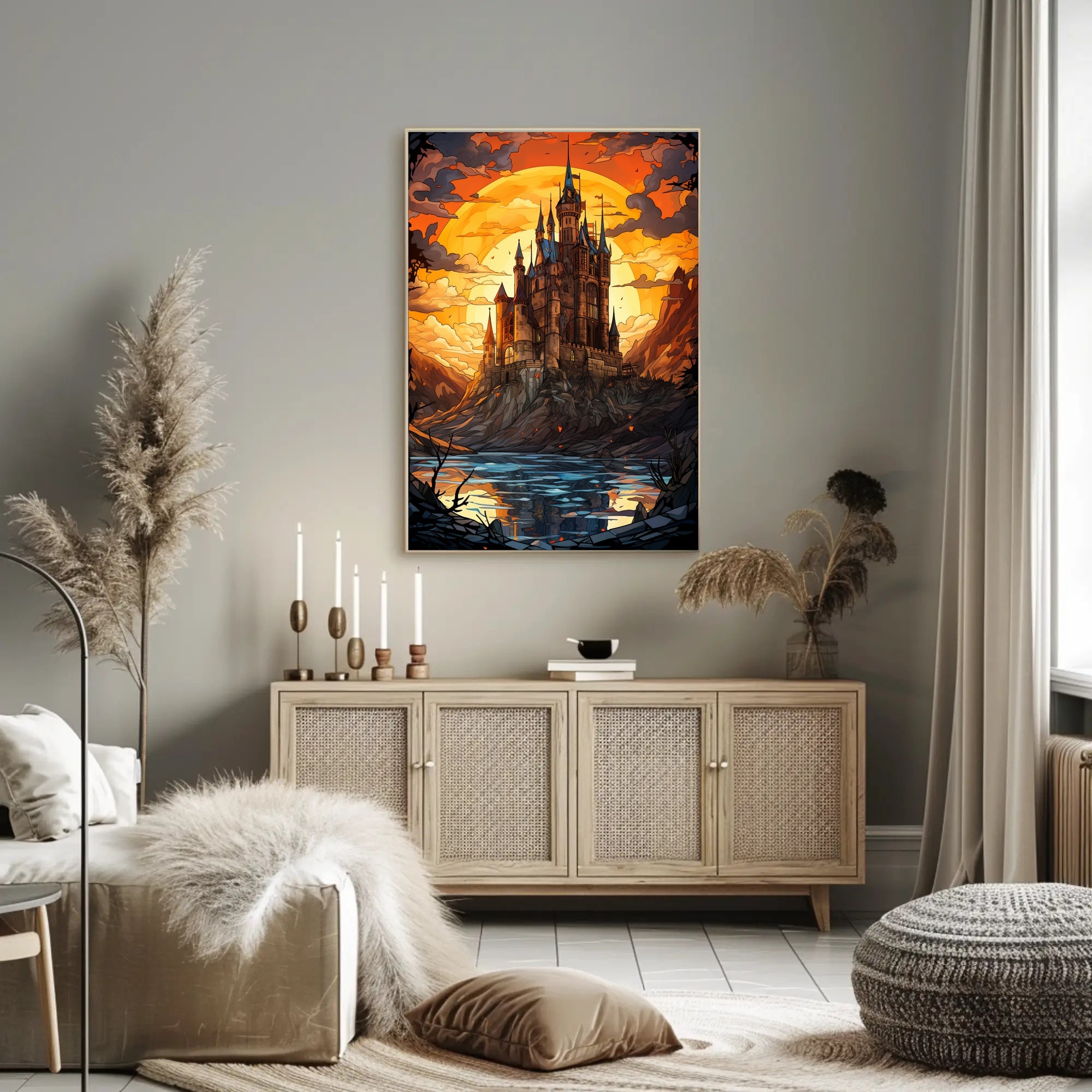 Enchanted Castle At Sunset Poster
