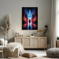 Neon Cityscape Poster