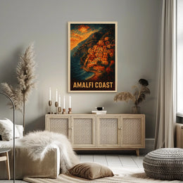 Amalfi Coast Poster Wall Art 18x24 Coastal Decor Gallery
