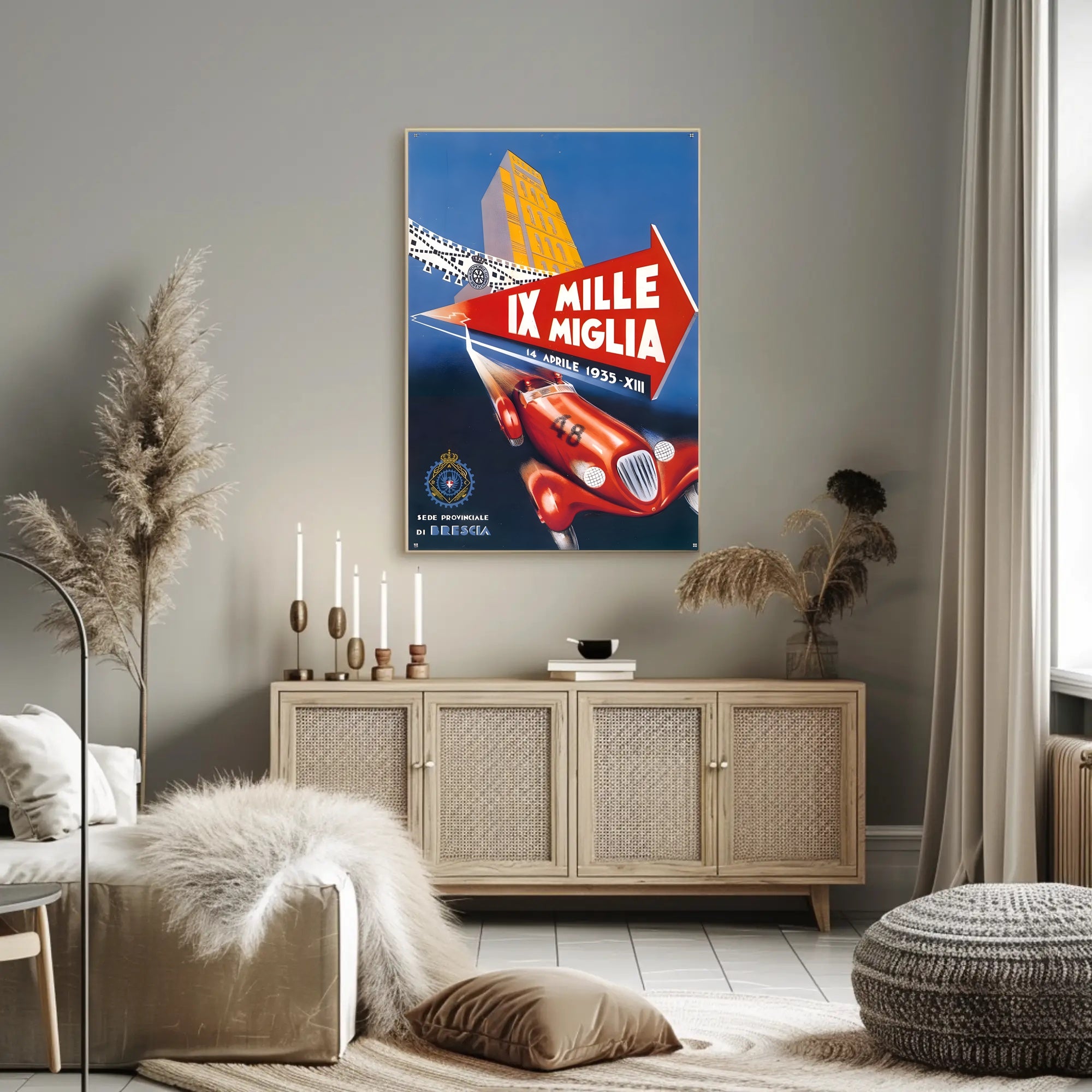 Mille Miglia 1935 Racing Event Poster