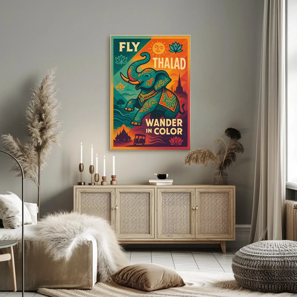 Thailand Adventure Vintage Travel Poster PosterGoat