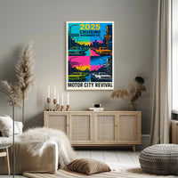 Motor City Revival Cruising Woodward Ave 2025 Poster PosterGoat