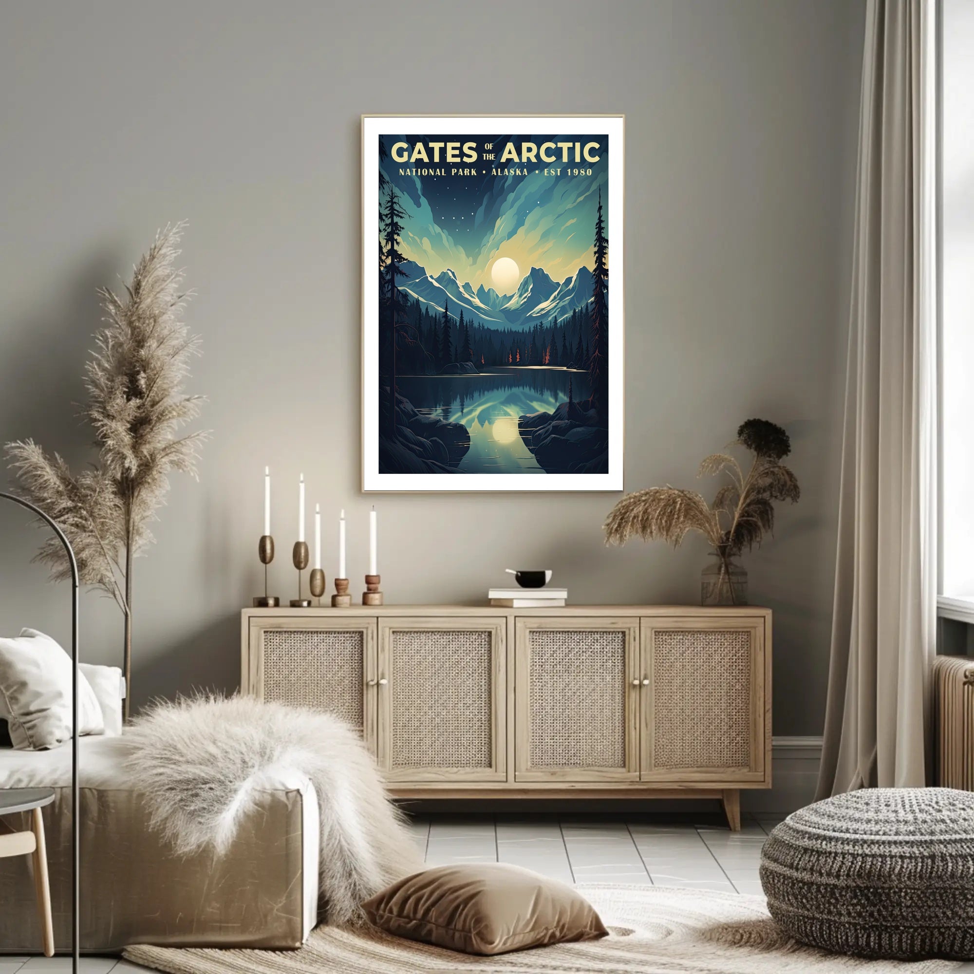 Gates Of The Arctic Travel Poster Vintage Print