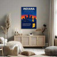 Indianapolis Skyline Travel Poster PosterGoat
