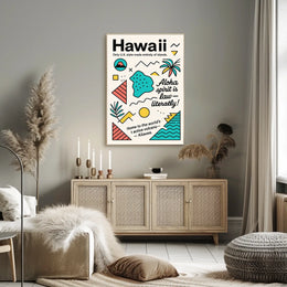 Hawaii Adventure Poster: Vibrant Tropical Art Print