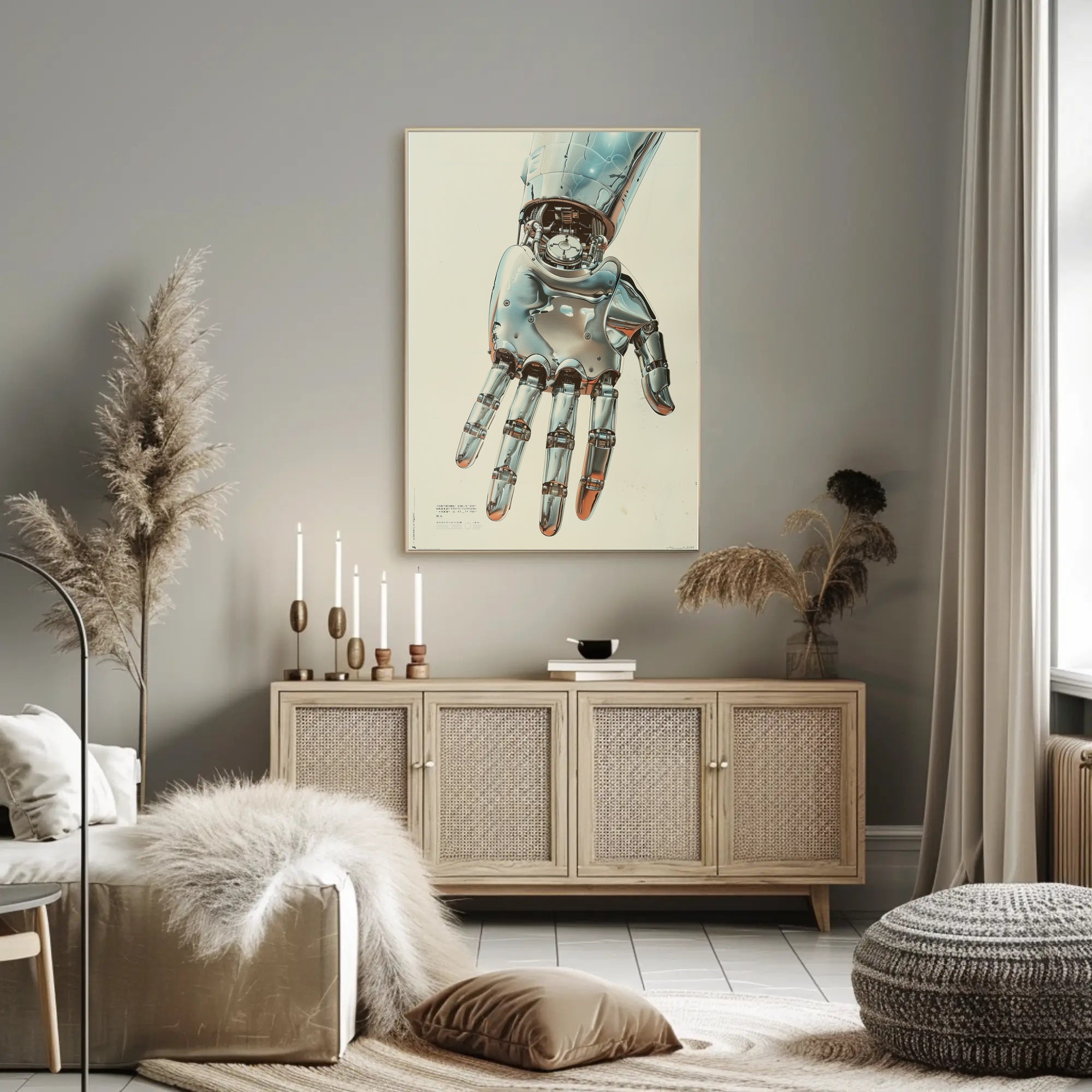 The Futuristic Hand Art Poster for Home Decor and Wall Art Enthusiasts PosterGoat