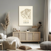 Chan Chan Architectural Illustration Poster