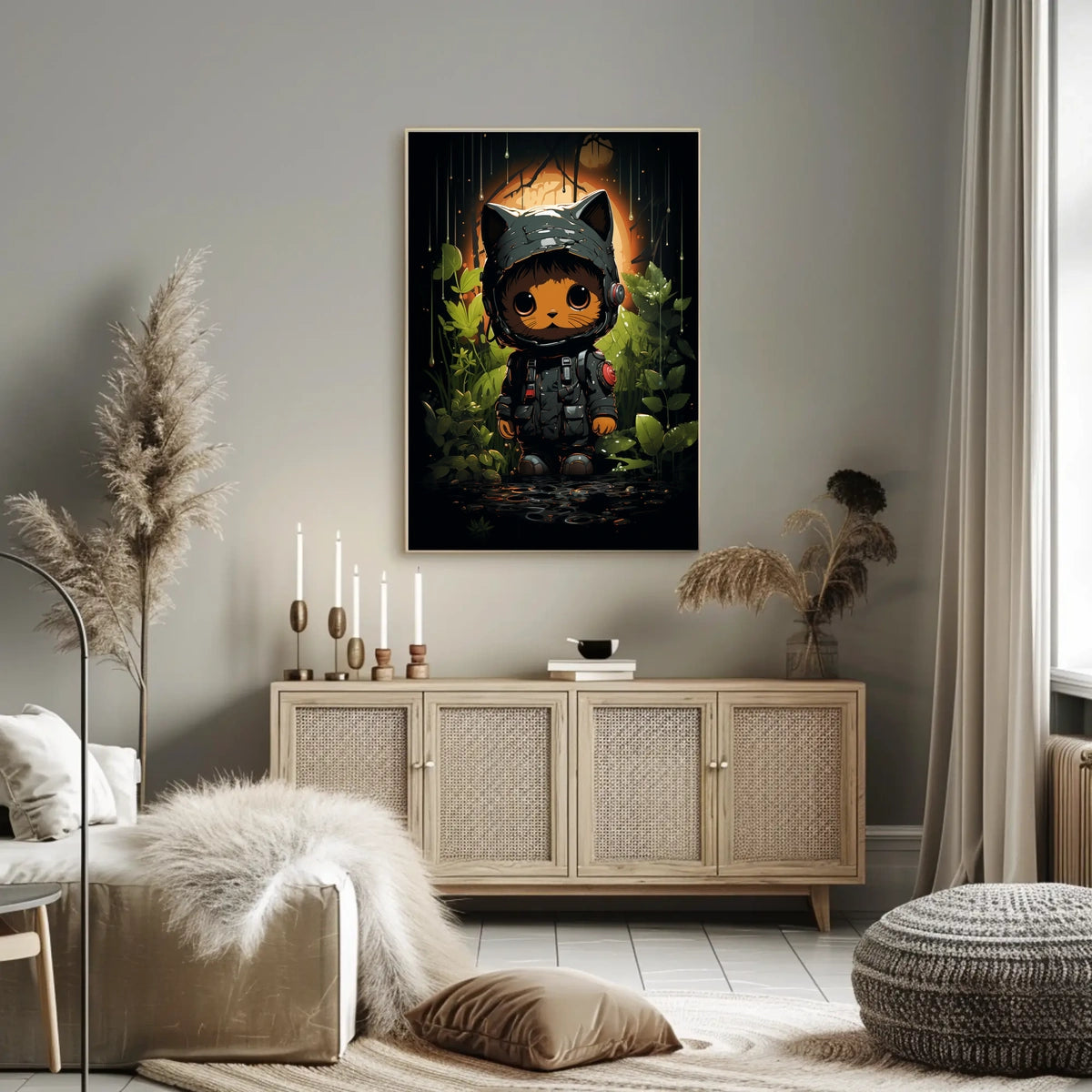 Adventurous Cat Explorer Poster