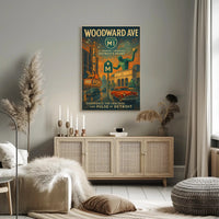 Woodward Ave A Journey Through Detroits Heart Poster PosterGoat