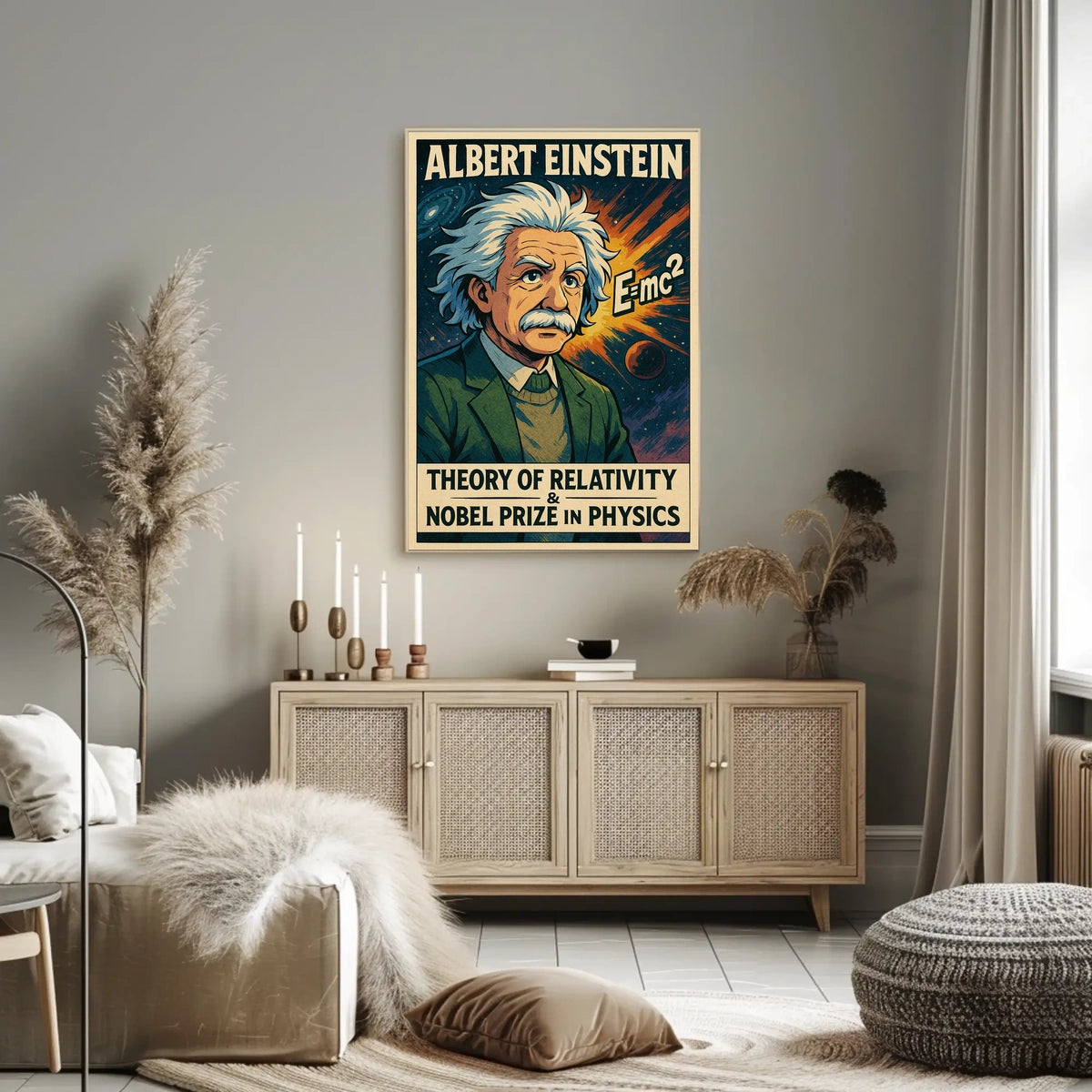 Einstein Relativity Abstract Wanderlust Poster