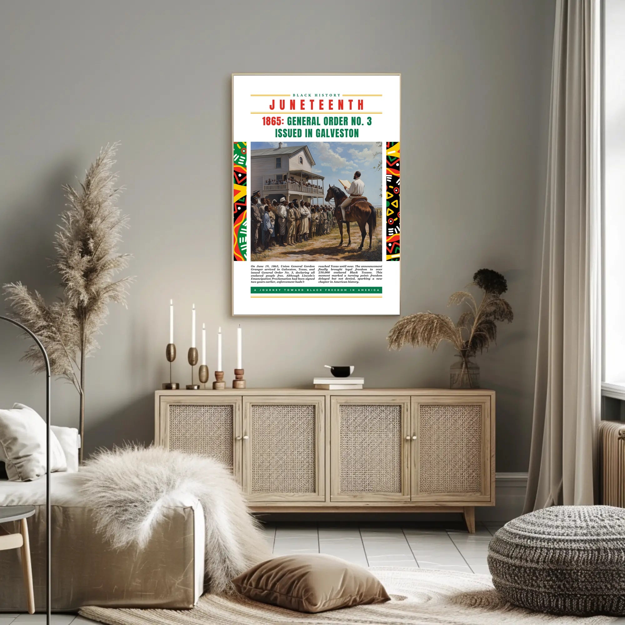 Juneteenth Legacy: Celebrating Freedom with Heritage Cultural Poster