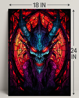 Stained Glass Demon Poster PosterGoat
