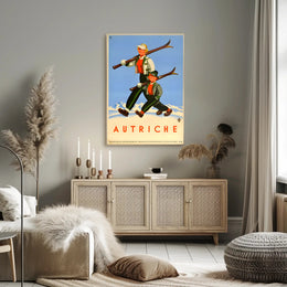 Austria Skiing Promotion Poster PosterGoat