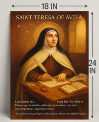 Saint Teresa of Avila Patron Saint Poster PosterGoat