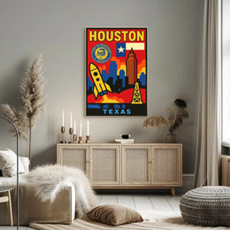 Vibrant Houston Poster PosterGoat