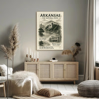 Arkansas The Natural State Vintage Travel Poster