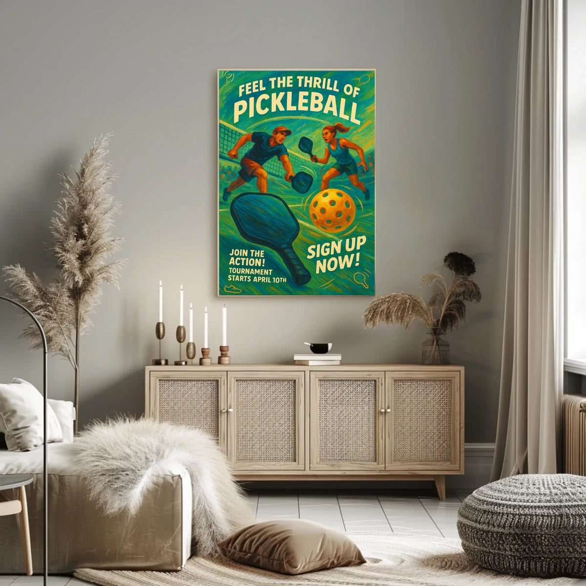 Pickleball Tournament Join the Action Poster